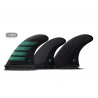 Dérives 5-fins - F6 ALPHA series Carbon Teal 5-fins Set - taille M, FUTURES.