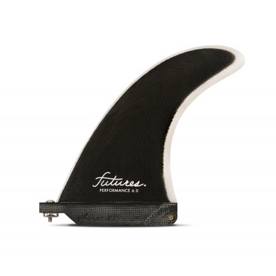 Longboard fin - Performance Fiberglass solid Black / Grey 6", FUTURES.