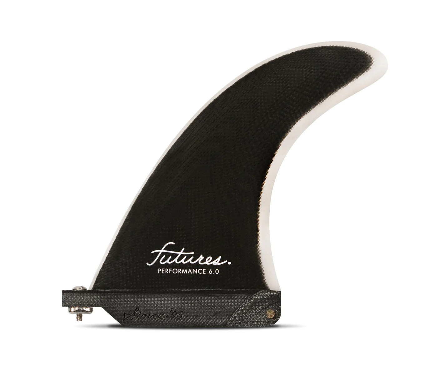 Dérive longboard - Performance Fiberglass solid Black / Grey 6", FUTURES.