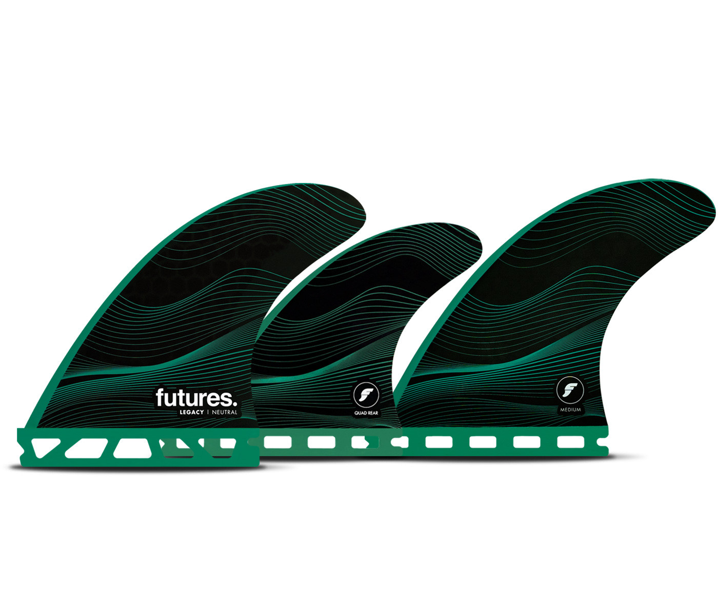 Dérives 5-fins - F4 RTM Hex Green Legacy series, FUTURES.