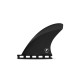 Dérives Rear fins - Scimitar foil quad rear fins Honeycomb black - size M/L, FUTURES.